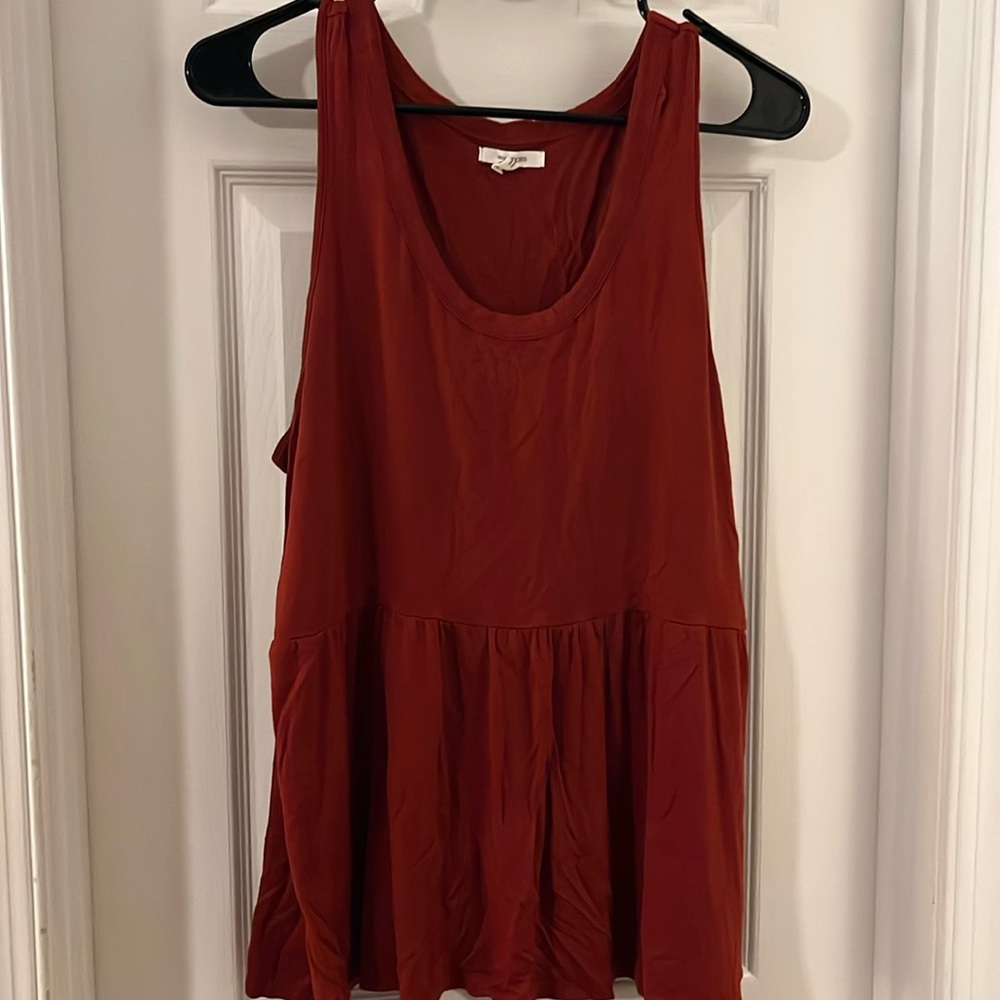 Maurices brick red babydoll tank